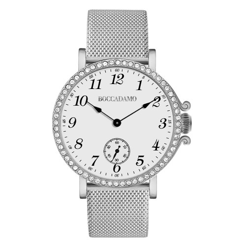 Orologio Donna Quadrante Bianco Ghiera in Swarovski PR015A BOCCADAMO